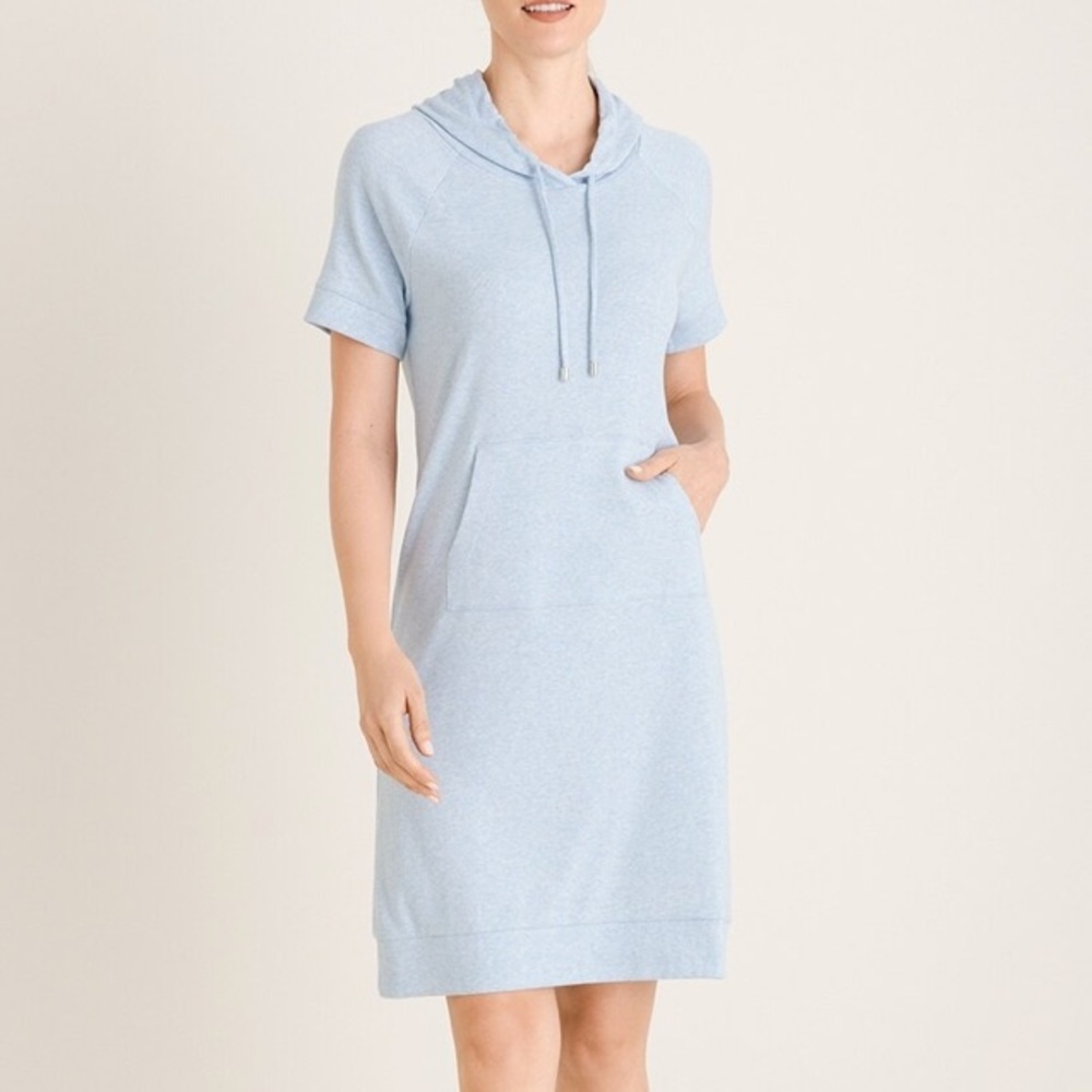NEW Chicos Blue Hoodie Dress Soft